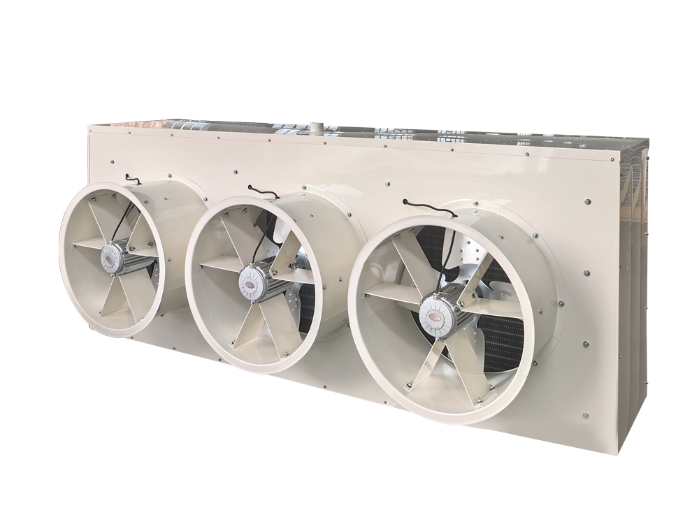 Vodní odmrazovací kanálový chladič vzduchu (tři ventilátory)